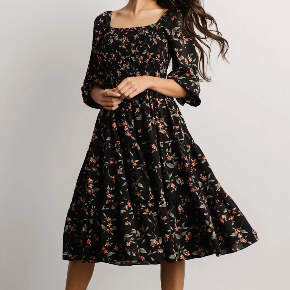 NWT! Baltic Born Marta Smocked Midi Dress- Size M